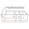 Azar Displays Clear Plastic Adjustable Divider Bin for Pegboard or Slatwall. Acrylic Storage Open Container 556113-1PK-W3D - alternate 3